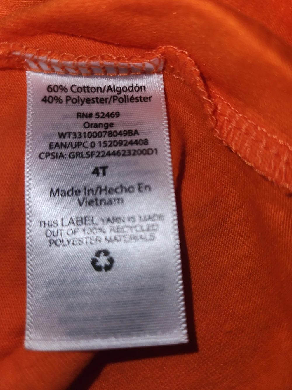 Kids Orange 'Tricks or Treats' Long-Sleeve Matching Set Size 4T